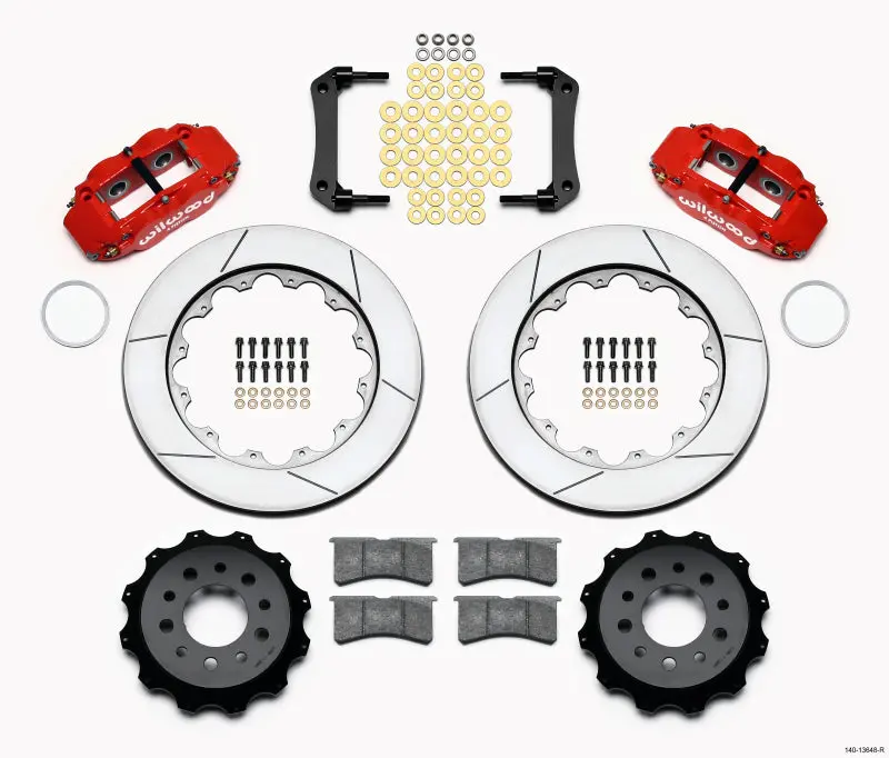 Wilwood Narrow Superlite 4R Rear Kit 14.00In Red Morrison Multilink Irs (2010-15 Camaro Based) 1
