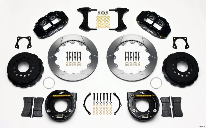 Wilwood Narrow Superlite 4R Rear P-Brk Kit 12.88In 58-64 Olds/Pontiac Ends 2.81In Offset 1