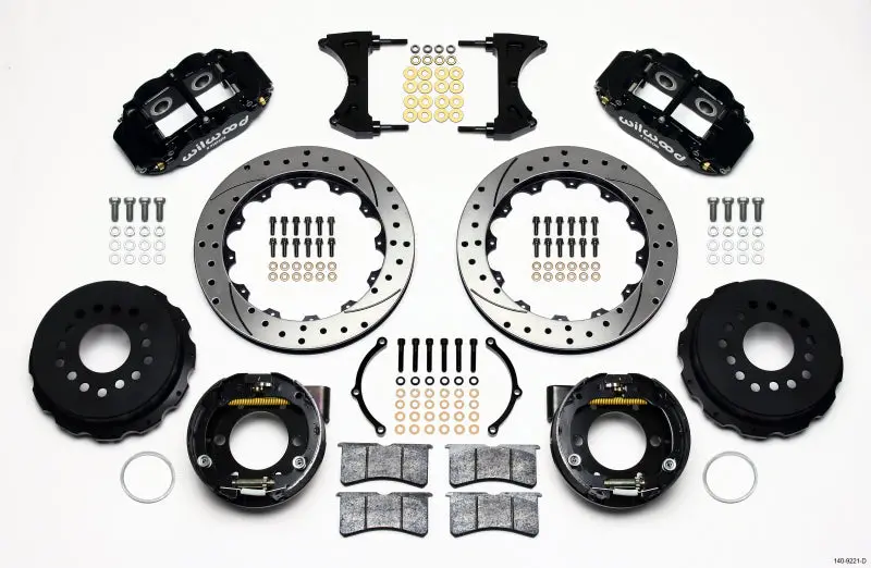 Wilwood Narrow Superlite 4R Rear P-Brk Kit 12.88In Drilled 2005-2014 Mustang 1