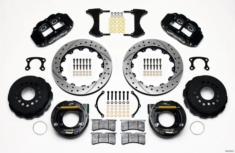 Wilwood Narrow Superlite 4R Rear P-Brk Kit 12.88In Drilled Big Ford New Style 2.36In Offset 1