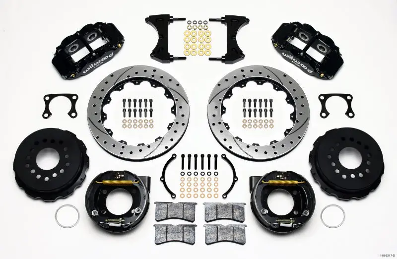 Wilwood Narrow Superlite 4R Rear P-Brk Kit 12.88In Drilled Big Ford Old Style 2.36In Offset 1