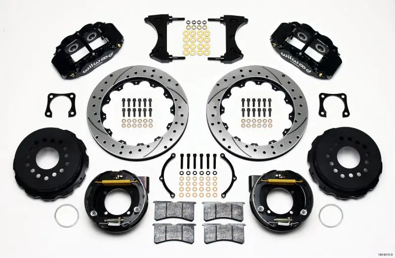 Wilwood Narrow Superlite 4R Rear P-Brk Kit 12.88In Drilled Chevy 12 Bolt-Spec 3.15In Bearing 1