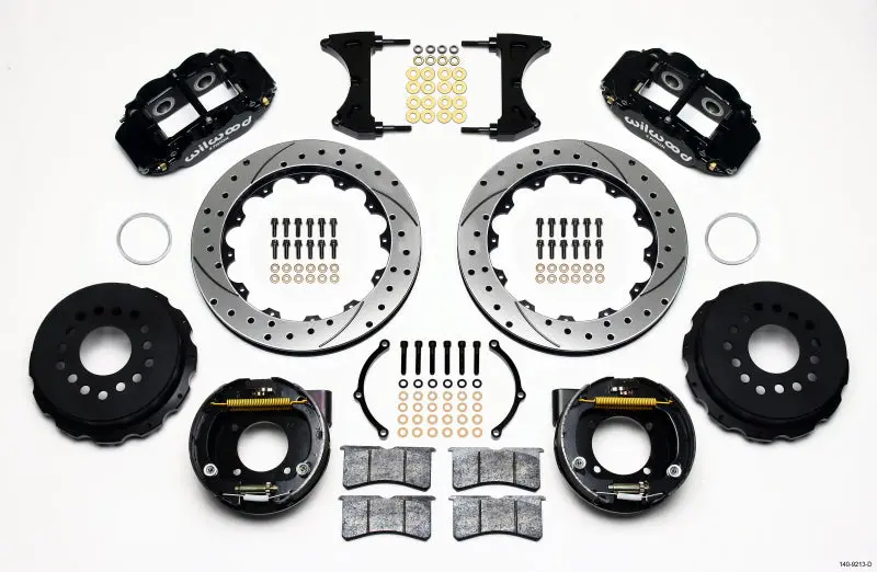 Wilwood Narrow Superlite 4R Rear P-Brk Kit 12.88In Drilled Chevy 12 Bolt W/ C-Clips 1