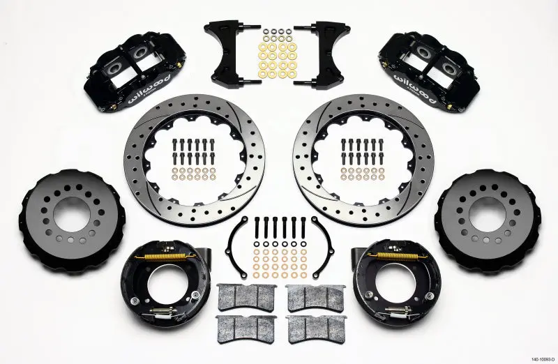 Wilwood Narrow Superlite 4R Rear P-Brk Kit 12.88In Drilled Chevy C-10 2.42 Offset 5-Lug 1
