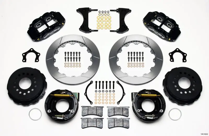 Wilwood Narrow Superlite 4R Rear P-Brk Kit 12.88In Mopar/Dana 2.36In Off W/Snap Ring Bearing 1