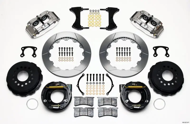 Wilwood Narrow Superlite 4R Rear P-Brk Kit 12.88In Polished Big Ford New Style 2.36In Offset 1