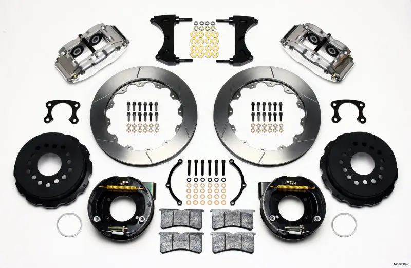 Wilwood Narrow Superlite 4R Rear P-Brk Kit 12.88In Polished Big Ford New Style 2.50In Offset 1