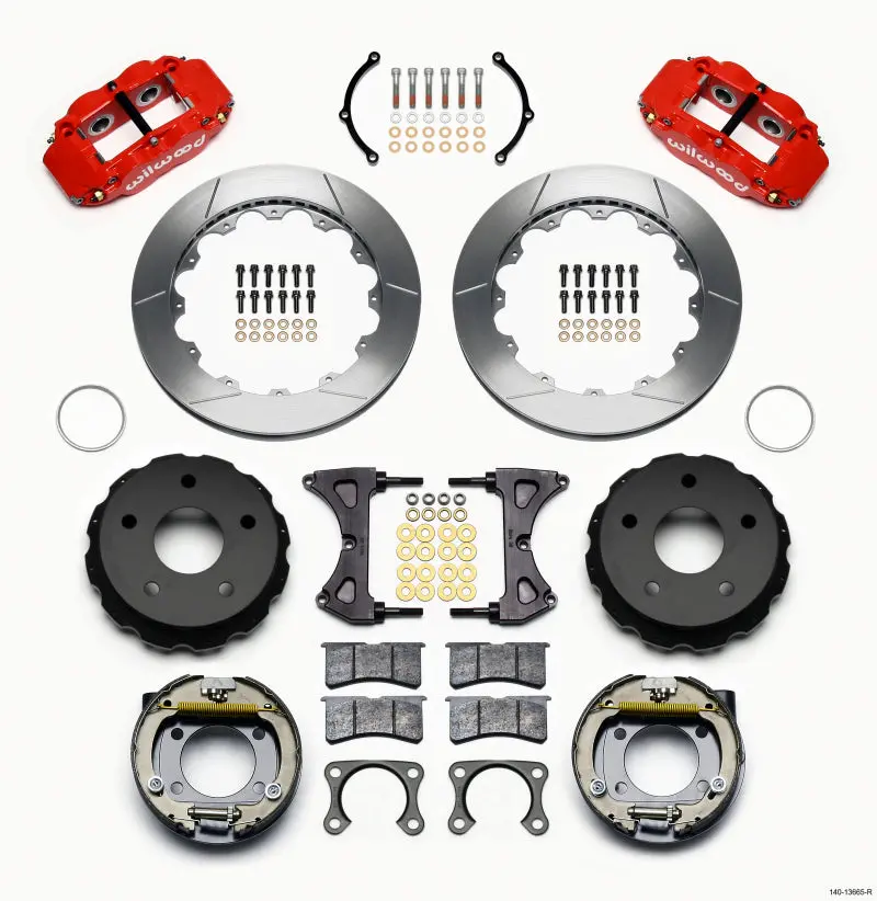 Wilwood Narrow Superlite 4R Rear P-Brk Kit 12.88In Red Big Ford New 2.38In Off Bronco 5 X 5.50 1