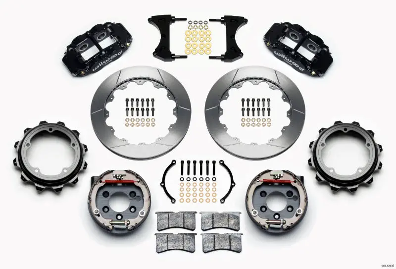 Wilwood Narrow Superlite 4R Rear P-Brk Kit 12.88In Strange Eng Floater 3.49In Offset 1
