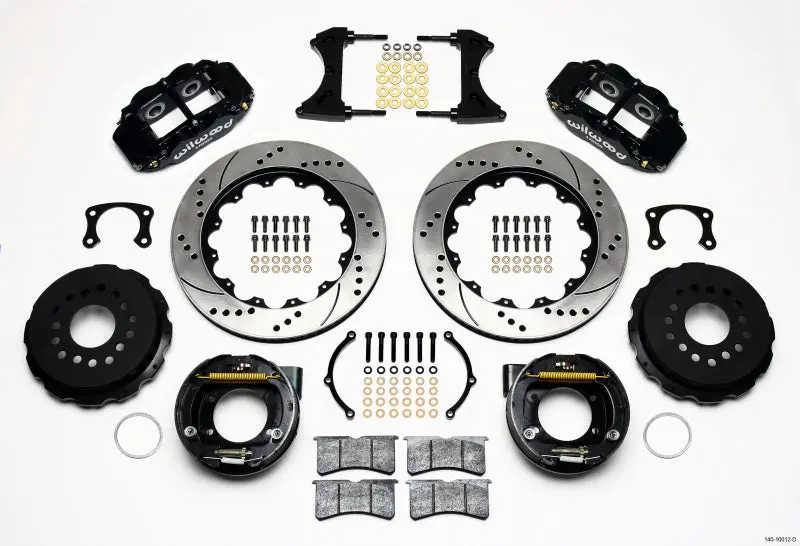 Wilwood Narrow Superlite 4R Rear P-Brk Kit 14.00In Drilled New Big Ford 2.50In Offset 1