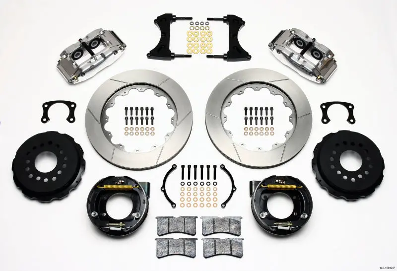 Wilwood Narrow Superlite 4R Rear P-Brk Kit 14.00In Polished New Big Ford 2.50In Offset 1