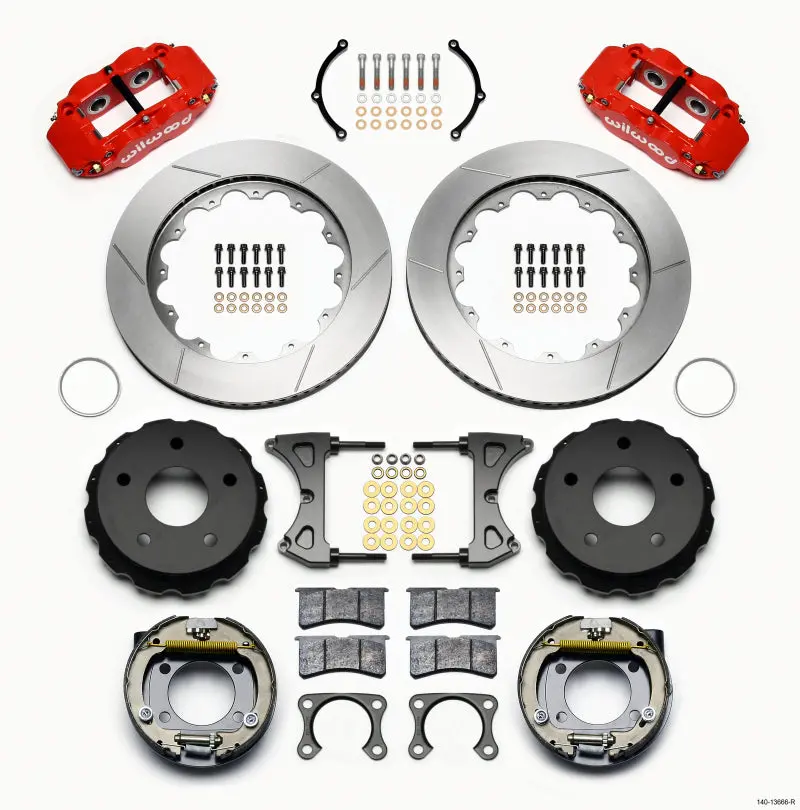 Wilwood Narrow Superlite 4R Rear P-Brk Kit 14.00In Red Big Ford New 2.38In Off Bronco 5 X 5.50 1