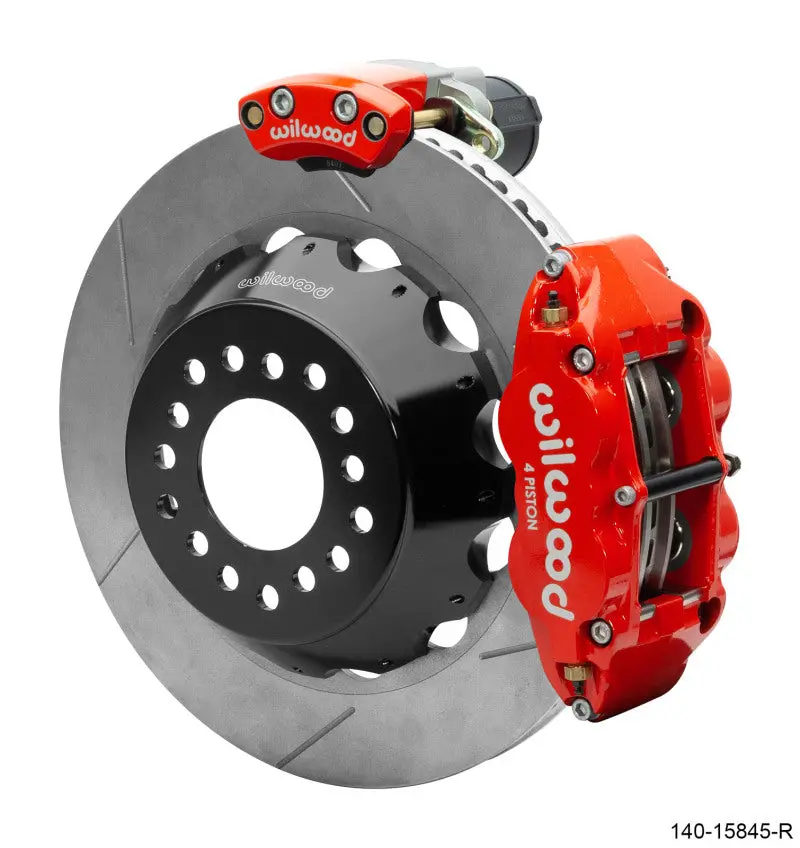 Wilwood Narrow Superlite 4R Rear P-Brk Kit 14.00In Rotor Big Ford New Style 2.50In Offset - Red 1