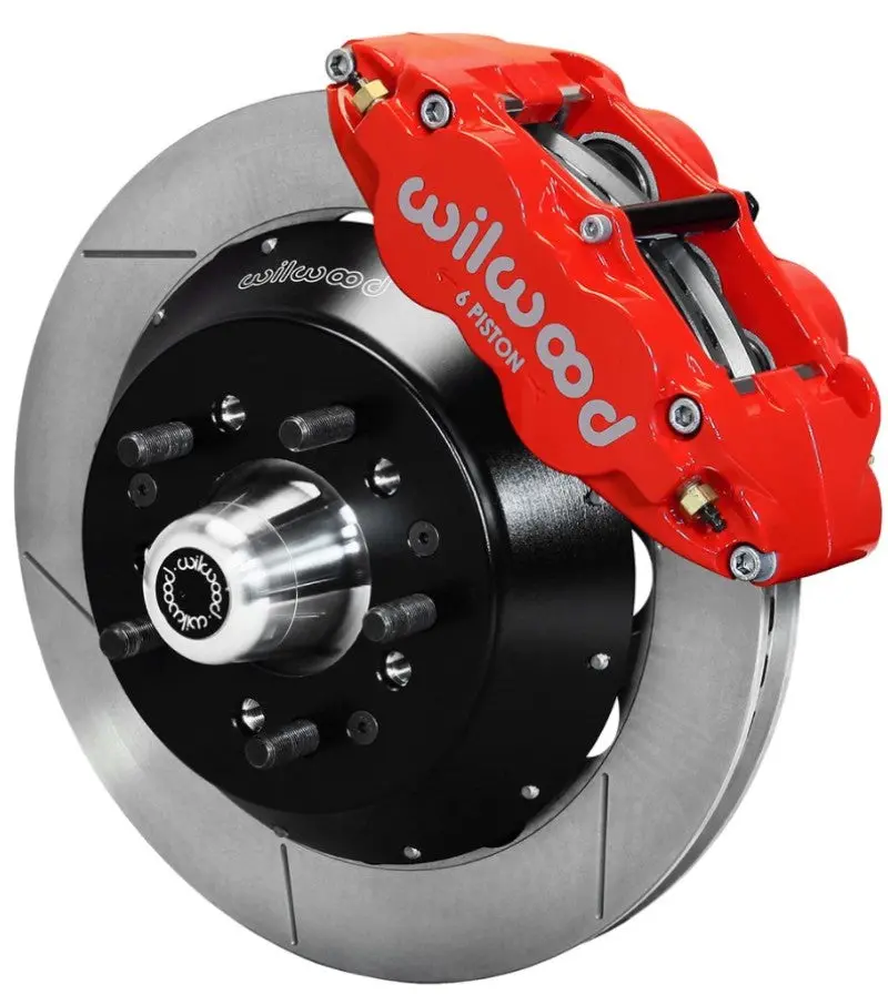 Wilwood Narrow Superlite 6R Dust-Seal Big Brake Front Brake Kit 14In. Red With Wilwood Pro Spindle 1