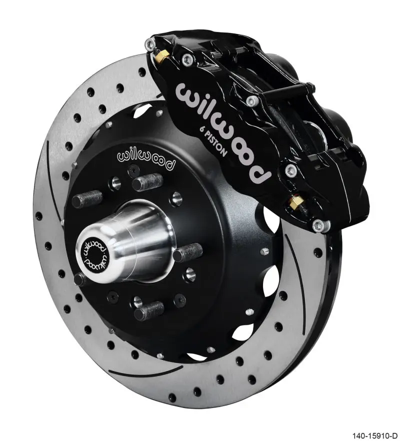 Wilwood Narrow Superlite 6R Front Big Brake Kit 12.88In Srp Drilled And Slotted Rotor - Black 1