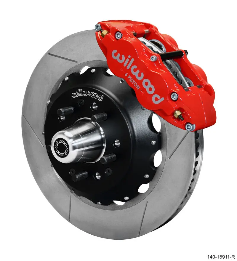 Wilwood Narrow Superlite 6R Front Big Brake Kit 14.00In Gt Competition Series Rotor - Red 1