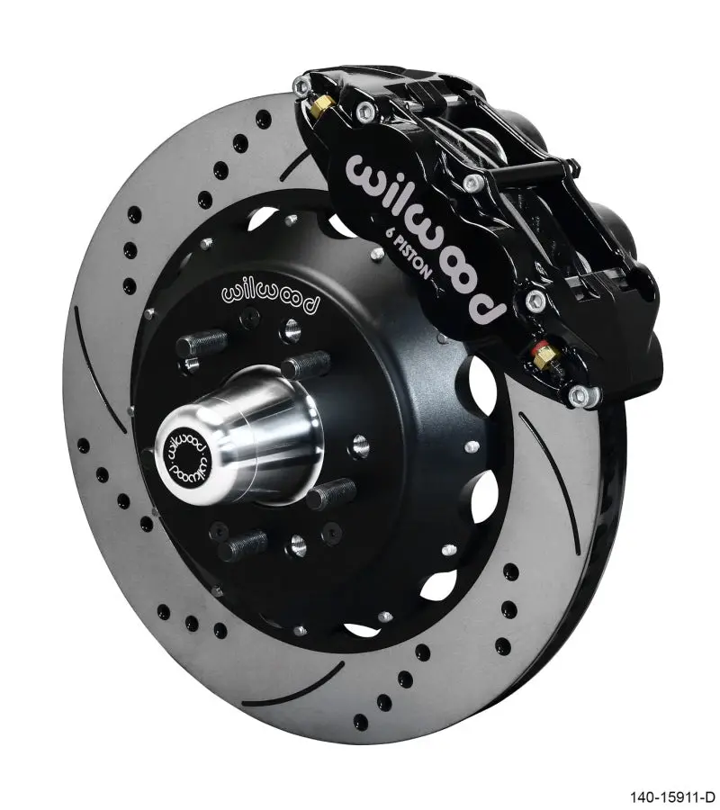 Wilwood Narrow Superlite 6R Front Big Brake Kit 14.00In Srp Drilled And Slotted Rotor - Black 1