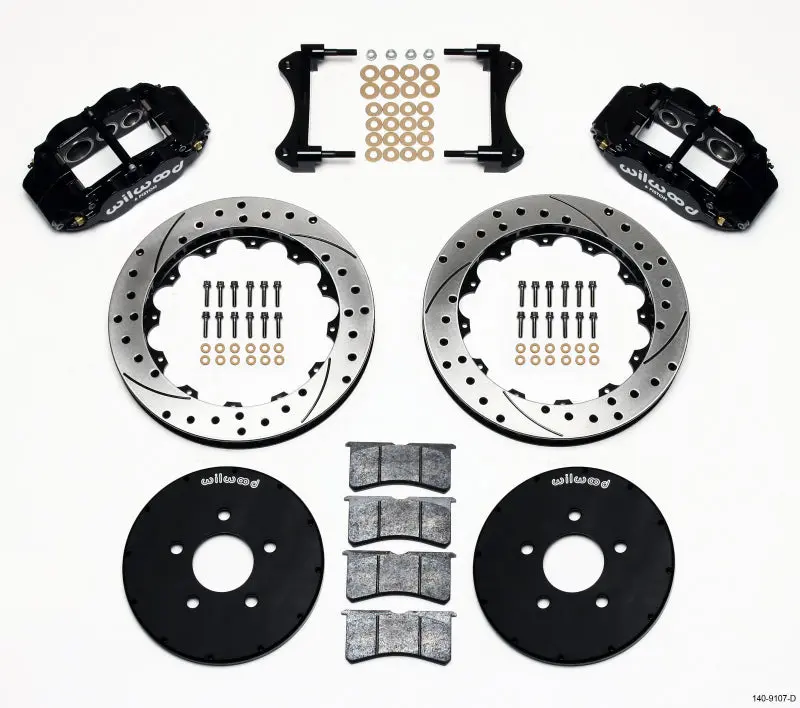 Wilwood Narrow Superlite 6R Front Hat Kit 12.88In Drilled 1994-2004 Mustang 1