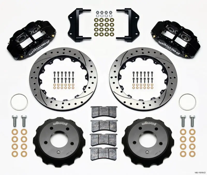 Wilwood Narrow Superlite 6R Front Hat Kit 12.88In Drilled 84-87 Corvette C4 1