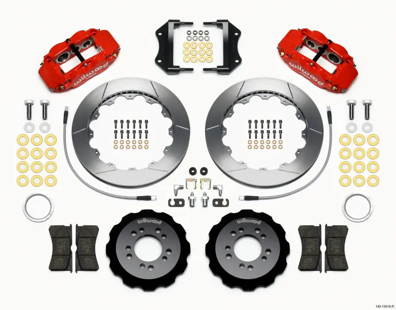 Wilwood Narrow Superlite 6R Front Hat Kit 12.88In Red 2013-Up Ford Focus St W/ Lines 1