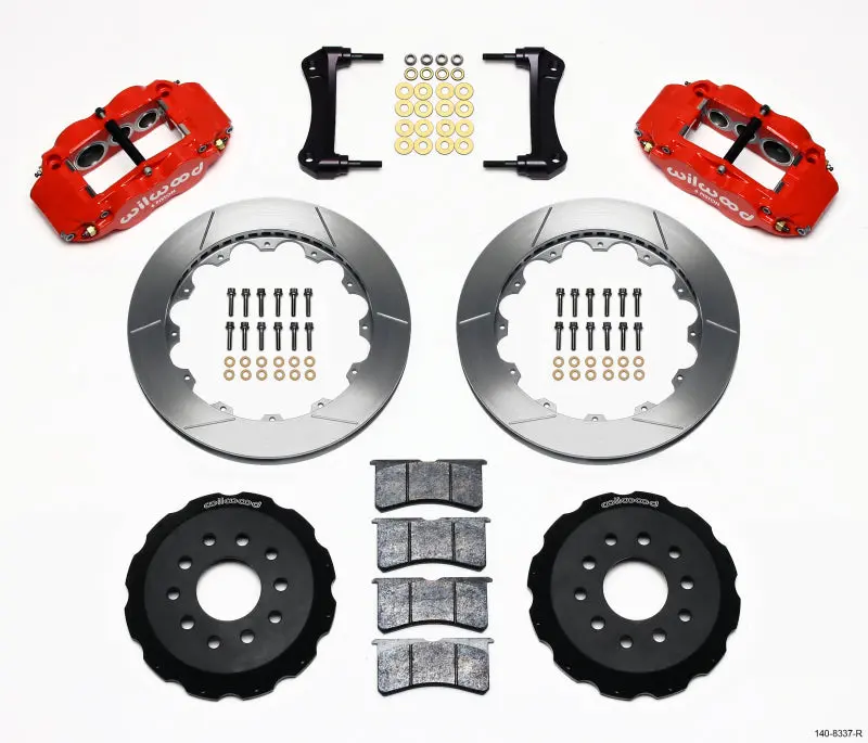 Wilwood Narrow Superlite 6R Front Hat Kit 12.88In Red 88-93 Corvette C4 1