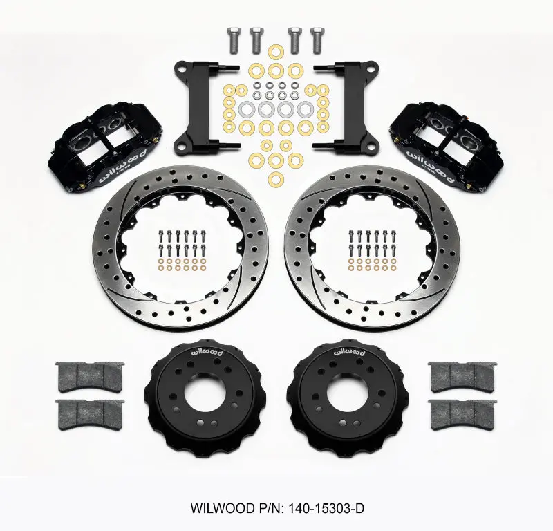 Wilwood Narrow Superlite 6R Front Hat Kit 13.06 Drilled 63-87 C10 W/ Wilwood Pro Spindles 1
