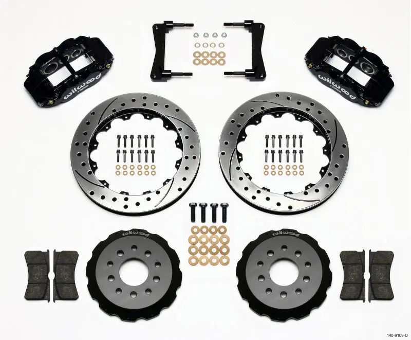 Wilwood Narrow Superlite 6R Front Hat Kit 13.06In Drilled 2005-2014 Mustang 1