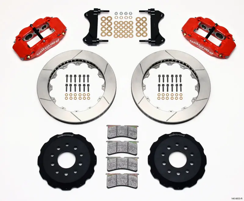 Wilwood Narrow Superlite 6R Front Hat Kit 13.06In Red 98-02 Camaro/Firebird 1