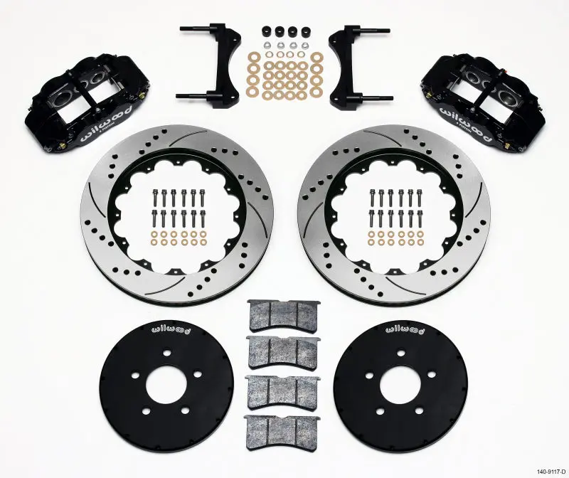 Wilwood Narrow Superlite 6R Front Hat Kit 14.00In Drilled 1994-2004 Mustang 1