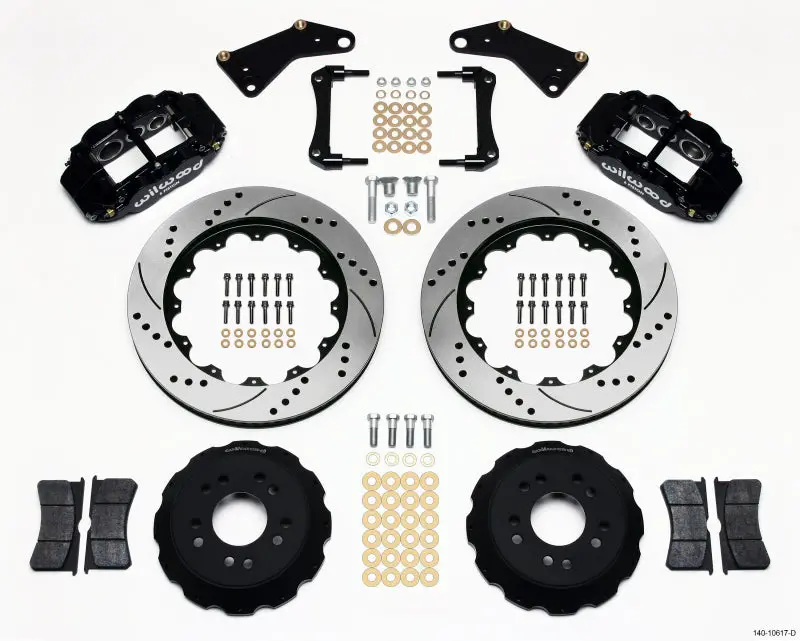 Wilwood Narrow Superlite 6R Front Hat Kit 14.00In Drilled 65-82 Corvette C2/C3 1