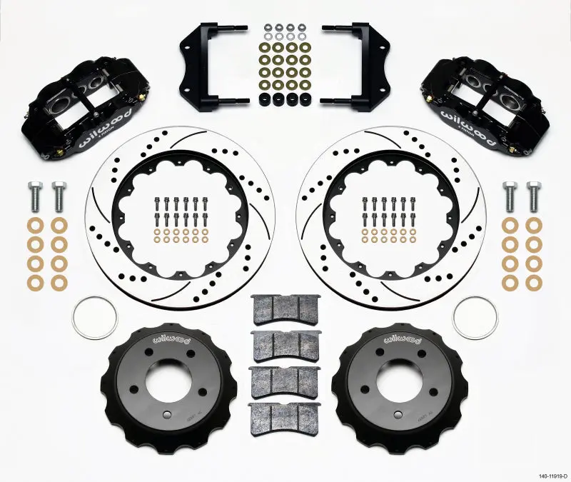 Wilwood Narrow Superlite 6R Front Hat Kit 14.00In Drilled 84-87 Corvette C4 1