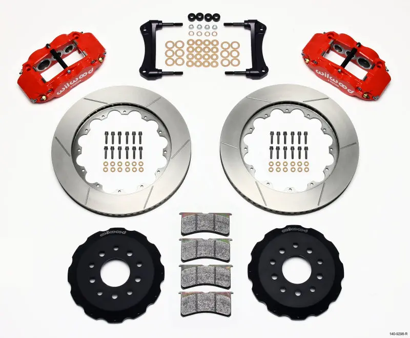 Wilwood Narrow Superlite 6R Front Hat Kit 14.00In Red 88-93 Corvette C4 1