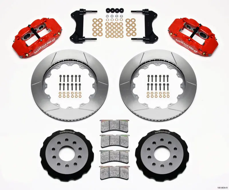 Wilwood Narrow Superlite 6R Front Hat Kit 14.00In Red 98-02 Camaro/Firebird 1