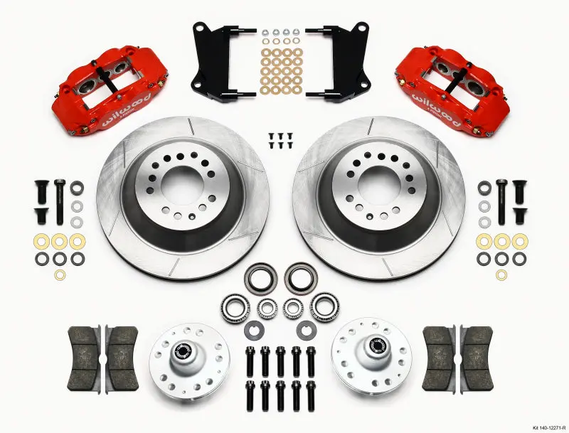 Wilwood Narrow Superlite 6R Front Hub & 1Pc Rtr Kit 12.88In-Red 67-69 Camaro 64-72 Nova Chevelle 1
