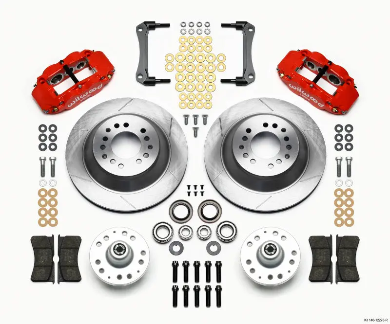 Wilwood Narrow Superlite 6R Front Hub & 1Pc Rtr Kit 12.88In-Red 70-78 Camaro 1