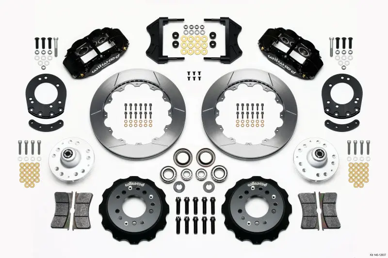 Wilwood Narrow Superlite 6R Front Hub Kit 12.88In 1965-1969 Mustang Drum Spindle 1