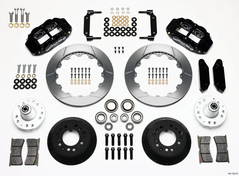 Wilwood Narrow Superlite 6R Front Hub Kit 12.88In 1968-1969 Mustang Disc Spindle 1