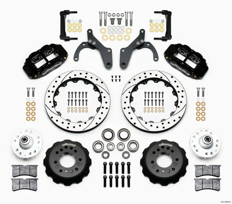 Wilwood Narrow Superlite 6R Front Hub Kit 12.88In Drilled 59-64 Chevy Impala / 63-64 Corvette 1