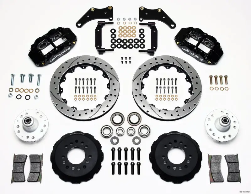 Wilwood Narrow Superlite 6R Front Hub Kit 12.88In Drilled Large Gm 57-70 Drop Spindle 1