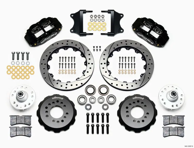 Wilwood Narrow Superlite 6R Front Hub Kit 12.88In Heidts Tri -5 2 Inch Drop Spindle 1