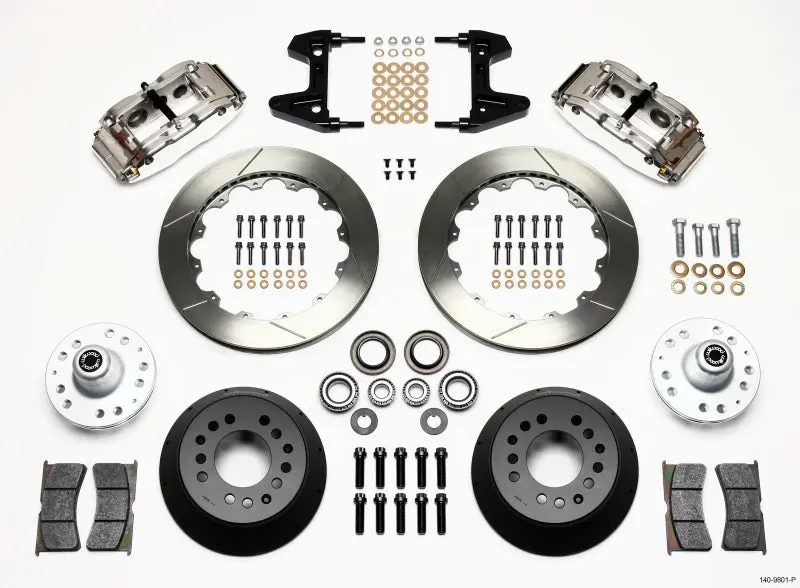 Wilwood Narrow Superlite 6R Front Hub Kit 12.88In Polished 74-80 Pinto/Mustang Ii Disc Spindle Only 1