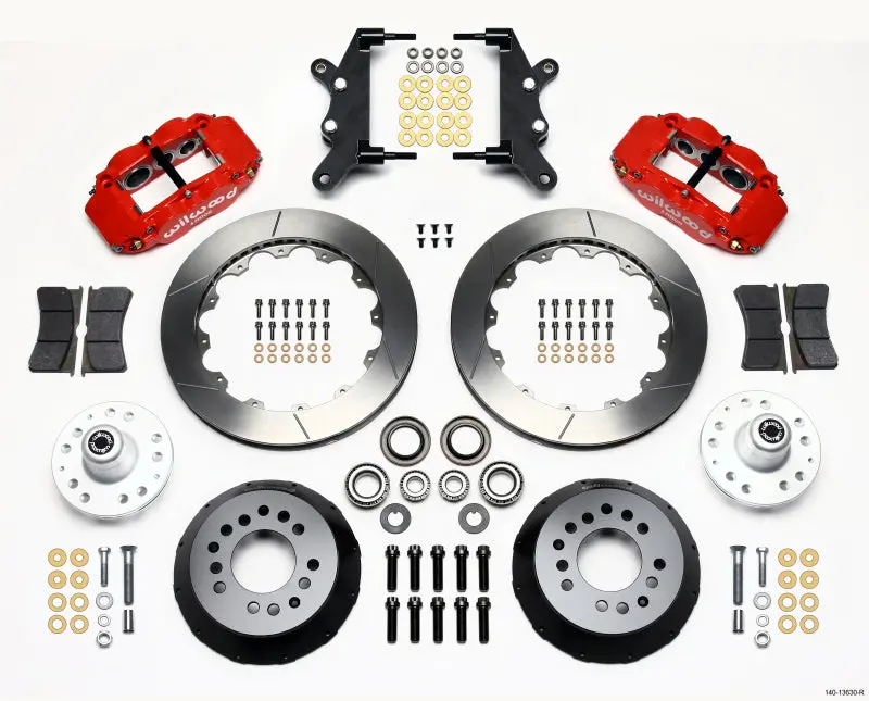Wilwood Narrow Superlite 6R Front Hub Kit 12.88In Red 60-68 Ford / Mercury Full Size / Galaxie 1