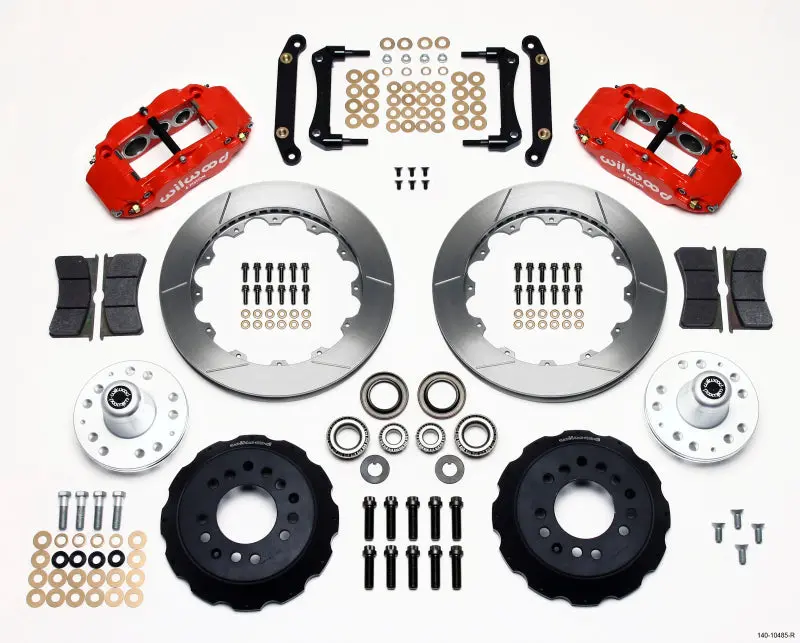 Wilwood Narrow Superlite 6R Front Hub Kit 12.88In Red 70-78 Camaro (*Line Kit Needed*) 1