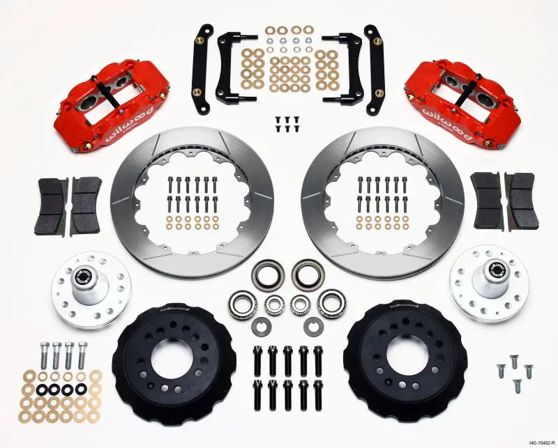 Wilwood Narrow Superlite 6R Front Hub Kit 12.88In Red 79-81 Camaro 1
