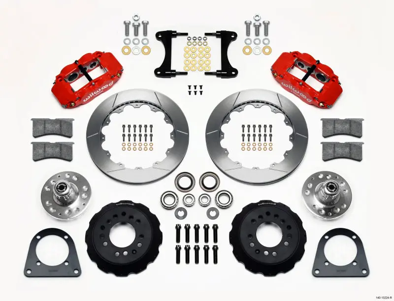 Wilwood Narrow Superlite 6R Front Hub Kit 12.88In Red Tci-Ifs 71-78 (Pinto Based) 1
