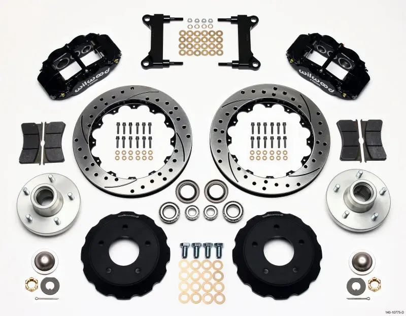 Wilwood Narrow Superlite 6R Front Hub Kit 13.06In Drilled Chevy C-10 60-87 Cpp Drop Spindle 1