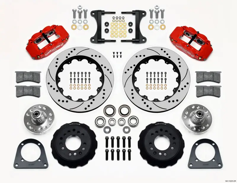 Wilwood Narrow Superlite 6R Front Hub Kit 14.00In Drill Red Tci-Ifs 71-78 (Pinto Based) 1