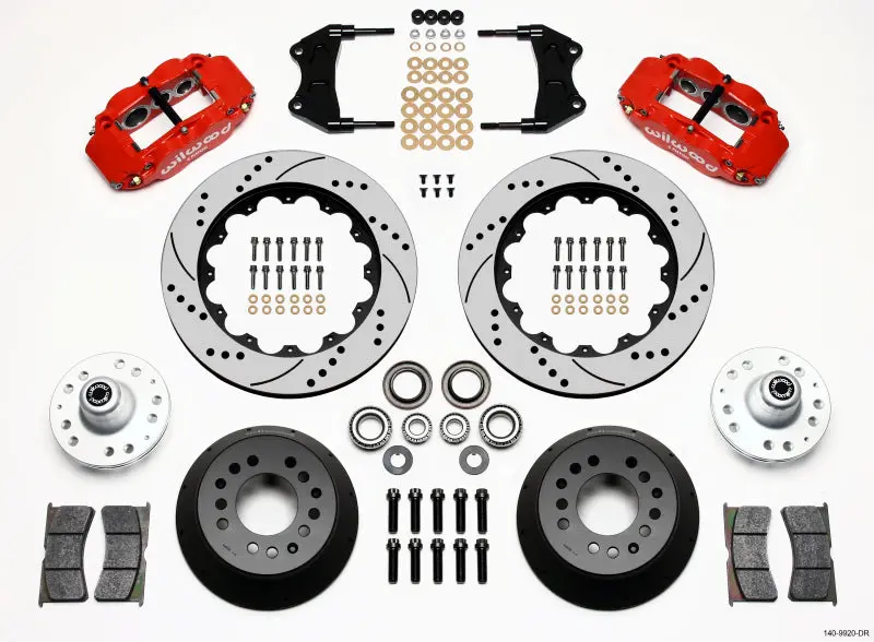 Wilwood Narrow Superlite 6R Front Hub Kit 14.00In Drill Red Wwe Prospindle 1