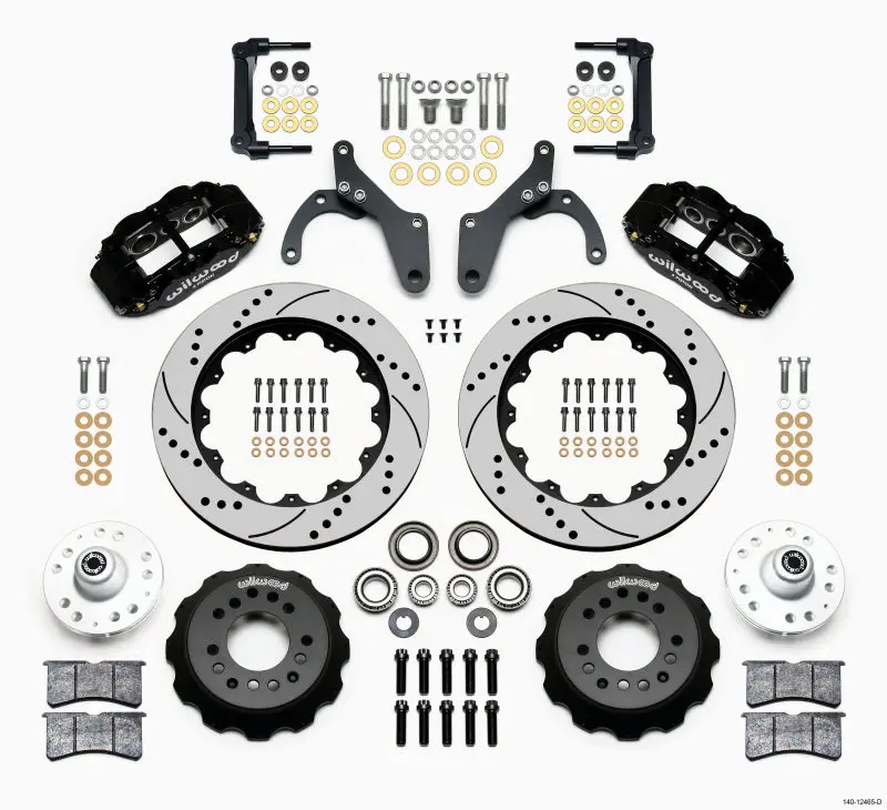 Wilwood Narrow Superlite 6R Front Hub Kit 14.00In Drilled 59-64 Chevy Impala / 63-64 Corvette 1