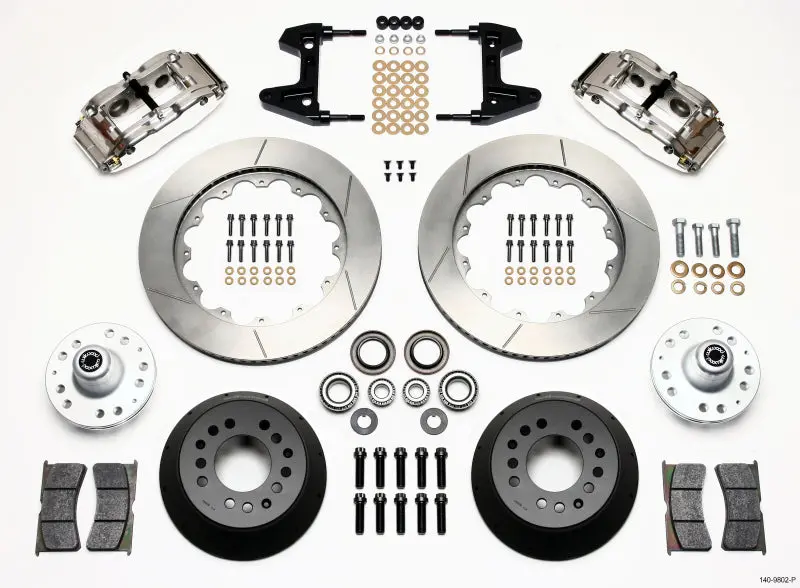 Wilwood Narrow Superlite 6R Front Hub Kit 14.00In Polished 74-80 Pinto/Mustang Ii Disc Spindle Only 1